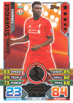 Daniel Sturridge Liverpool 2015/16 Topps Match Attax Star Signing #142